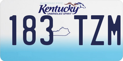 KY license plate 183TZM