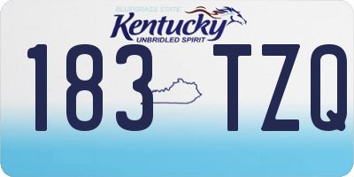 KY license plate 183TZQ