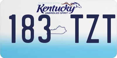 KY license plate 183TZT