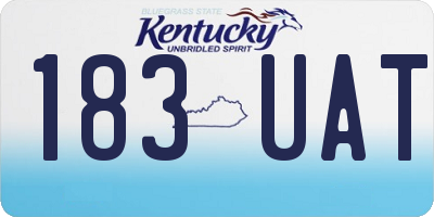KY license plate 183UAT