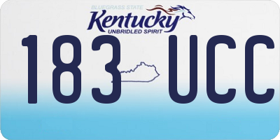 KY license plate 183UCC