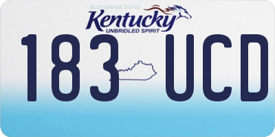 KY license plate 183UCD