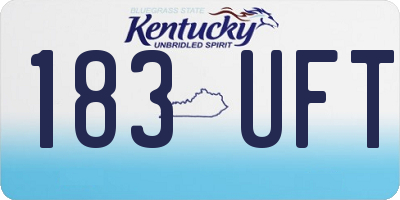 KY license plate 183UFT