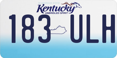 KY license plate 183ULH