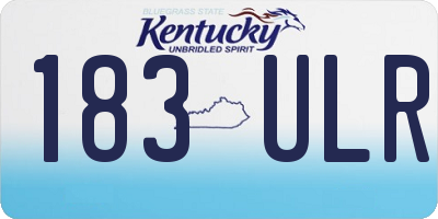 KY license plate 183ULR