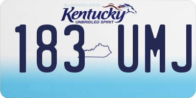 KY license plate 183UMJ
