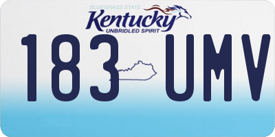 KY license plate 183UMV