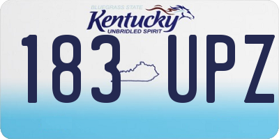 KY license plate 183UPZ