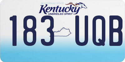 KY license plate 183UQB