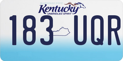 KY license plate 183UQR