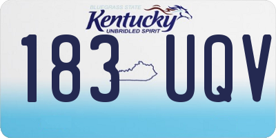 KY license plate 183UQV