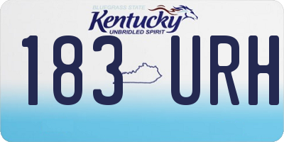 KY license plate 183URH