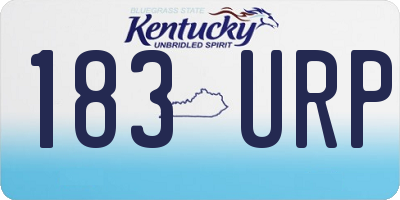 KY license plate 183URP