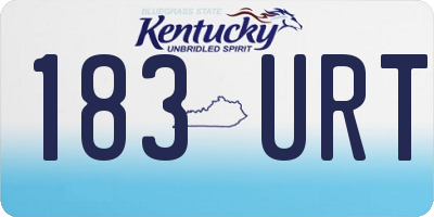 KY license plate 183URT