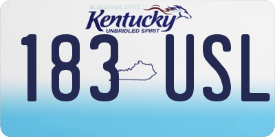 KY license plate 183USL