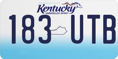 KY license plate 183UTB