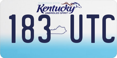 KY license plate 183UTC