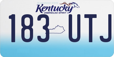 KY license plate 183UTJ