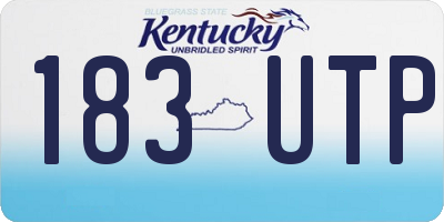 KY license plate 183UTP