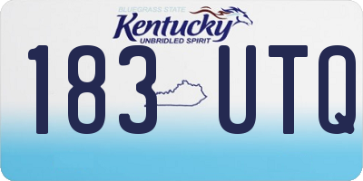 KY license plate 183UTQ