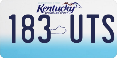 KY license plate 183UTS