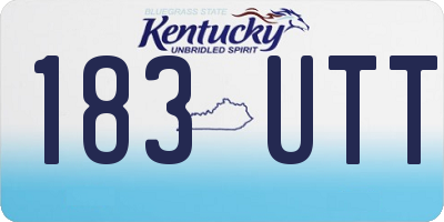 KY license plate 183UTT