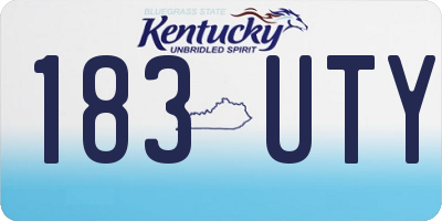 KY license plate 183UTY