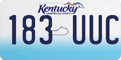 KY license plate 183UUC