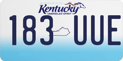 KY license plate 183UUE