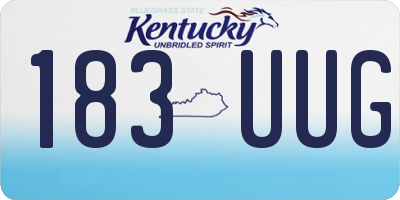 KY license plate 183UUG