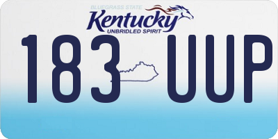 KY license plate 183UUP