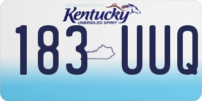 KY license plate 183UUQ