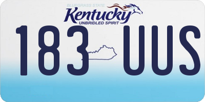 KY license plate 183UUS