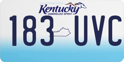 KY license plate 183UVC