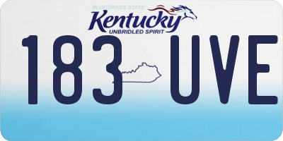 KY license plate 183UVE