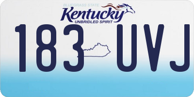 KY license plate 183UVJ