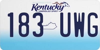 KY license plate 183UWG