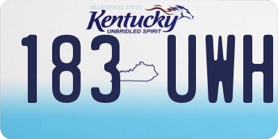 KY license plate 183UWH