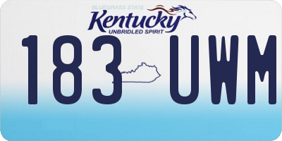 KY license plate 183UWM