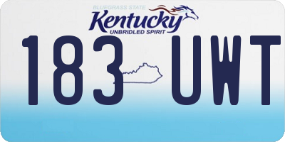 KY license plate 183UWT