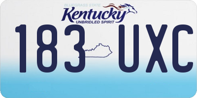 KY license plate 183UXC