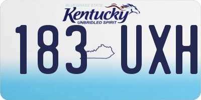 KY license plate 183UXH