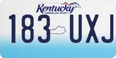 KY license plate 183UXJ