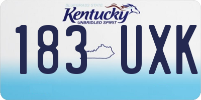KY license plate 183UXK