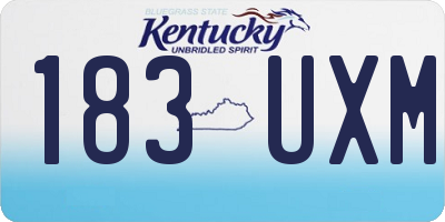 KY license plate 183UXM