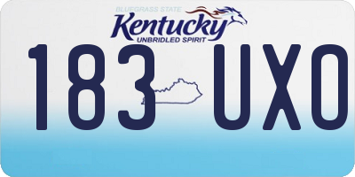 KY license plate 183UXO
