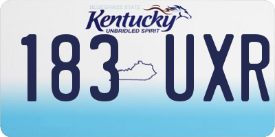 KY license plate 183UXR