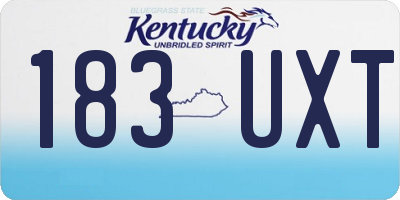 KY license plate 183UXT
