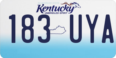KY license plate 183UYA