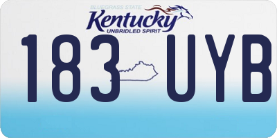 KY license plate 183UYB